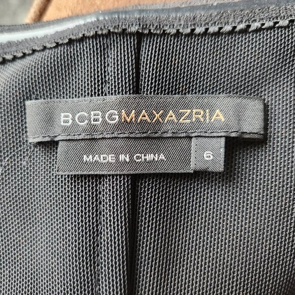 BCBGMaxAzria Black Halter Beaded Bandage Cocktail Dress Size 6 - Picture 9 of 9